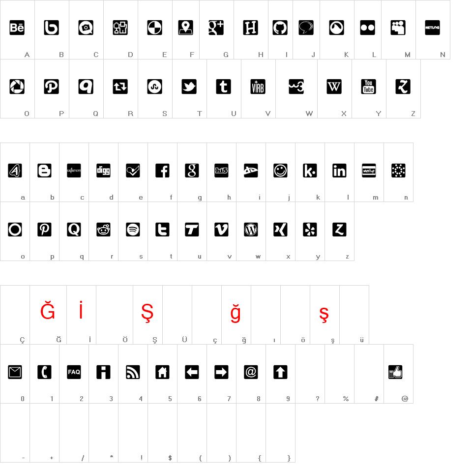 Social Icons  font